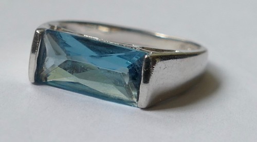 Ring blauer edelstein 925 - ring,