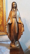 COSMOLUX BEMALTE GIPSFIGUR MIT DER MADONNA 52 X 20 CM
