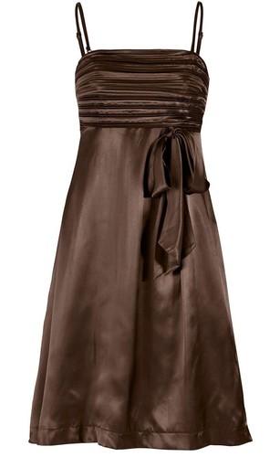Kleid braun satinkleid - kleid,