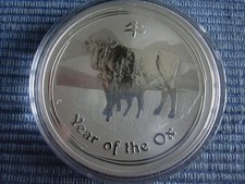 1 unze silbermünze Australien 2009  Lunar 2 Year of the Ox   STG