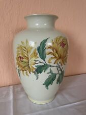 ROYAL IVORY KPM A.D.1831 GERMANY VASE Blumendekor gelb, Höhe ca. 32,5 cm Vintage