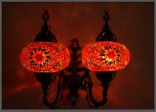 Mosaiklampe Doppel Wandleuchte