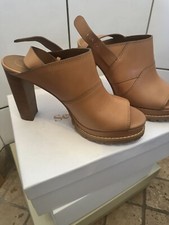 See by Chloé Damen Schuhe Pumps 39 Beige Leder Nicht Mehr Erhältlich Peeptoes