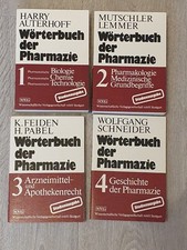 Wörterbuch der Pharmazie Auterhoff Mutschler Feiden Schneider 4 Bände 