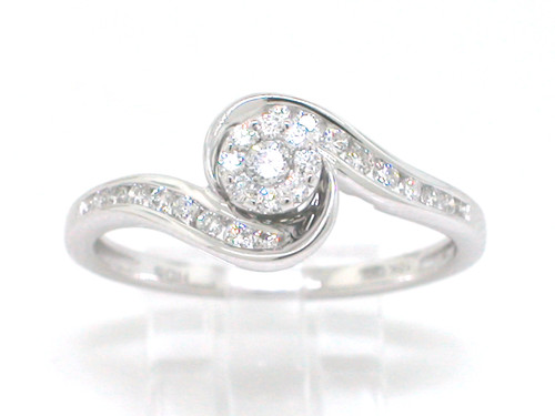 Brillant ring 10k weißgold - brillant,