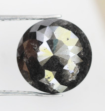 3.75 CT Natürlich Lose Rund Rose Schnitt Diamant Schwarz-Grau Rustikal Für Ring