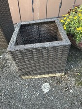 Blumentopf Blumenkübel Rattan-Optik Mokka ohne Topf Einsatz Florabest