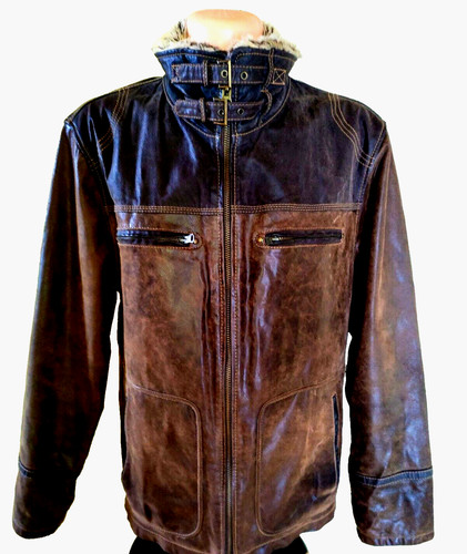 Montes herren leder jacke - leder,