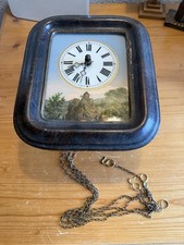 Antike Bilderuhr Biedermeier