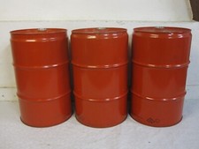 60L Fass rot, Ölfass, Feuertonne, Tonne, Tisch, Hocker, Deko chabby