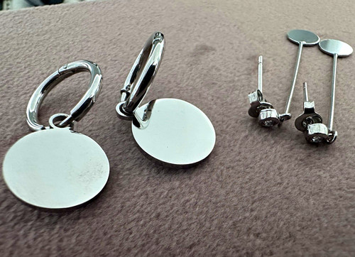 Silberfarbenes ohrringe set - silberfarbenes,