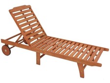 Palm Springs Gartenliege, Holz braun, Länge: ca. 197 cm - B