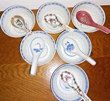 6 Chinesische Reisschalen. mit