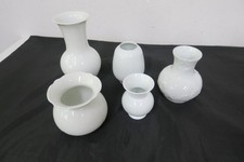 Konvolut  5  Blumenvasen Porzellan KPM Royal verschiedene   Macharten - weiß
