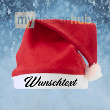 Weihnachtsmütze personalisiert mit Wunschname Wunschtext Nikolausmütze bedruckt