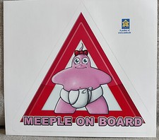 Meeple on Board * Mädchen / rosa * Auto Aufkleber * Carcassonne ##