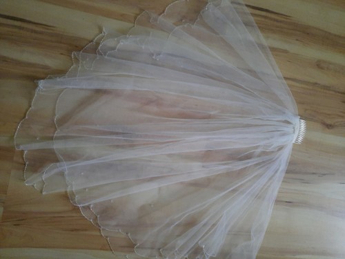 Brautschleier ivory hochzeit - ivory,
