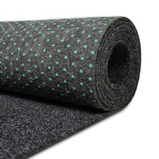 Kunstrasen Anthrazit Rasenteppich mit Noppen Balkon Terasse  Meterware Teppich 