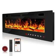 50" Elektrokamin Wandkamin Deko-Kamin Wand elektrischer Kamin 12 Flammenfarbe