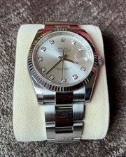 Rolex Oyster Datejust, Diamanten, 36 mm, Edelstahl Weissgold silber weiß, 116234