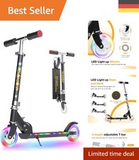 Faltbarer Kinderroller mit rutschfesten Griffen und Hinterradbremse, 3-12 Jahre