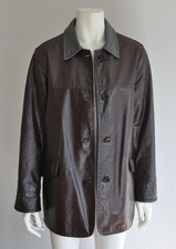 John Preston Italy klassische Lederjacke gerader Schnitt Kastanienbraun DE 38 40