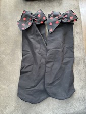 NEU 1 Paar Damen Socken Strümpfe Feinstrümpfe Söckchen Schleife Herzen One Size