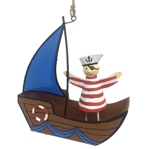 Pirat auf boot segelboot deko - pirat,
