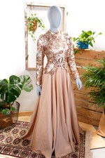 %SALE% Traum Abendkleid Ballkleid kupfer Pailletten Taft Minel Ask Kleid 38