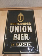 Dortmunder Union Bier Schild aus Glas