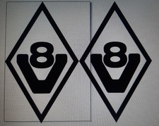 Dekor Aufkleber V8 Rauten