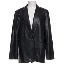 Zara, Blazer, Größe: M, Schwarz, Lederimitat, Einfarbig, Damen #f7G