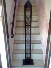 Regal / Ständer aus Metall für 60CD / DVD + 5 Videocassetten schwarz-matt-Lack