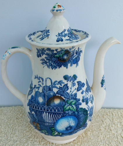 Vintage masons blue obstkorb - vintage,