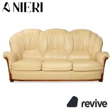 Nieri leder holz dreisitzer - nieri,