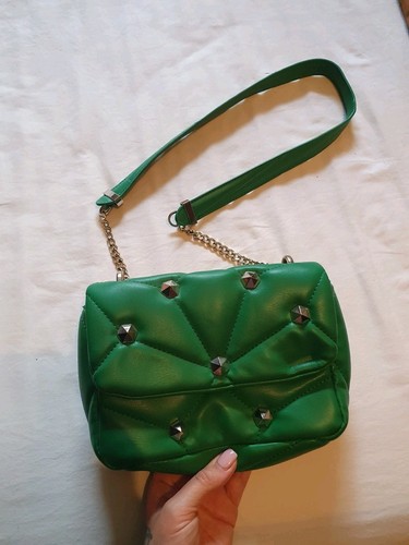 Zara handtasche grün nieten - zara,