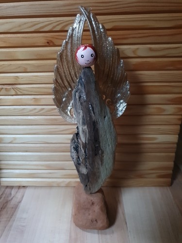 Stamm engel aus schwemmholz - engel,