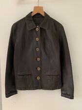 Vintage Lederjacke Echtleder Distressed Look Kult Kenny S. Gr. 36 braun