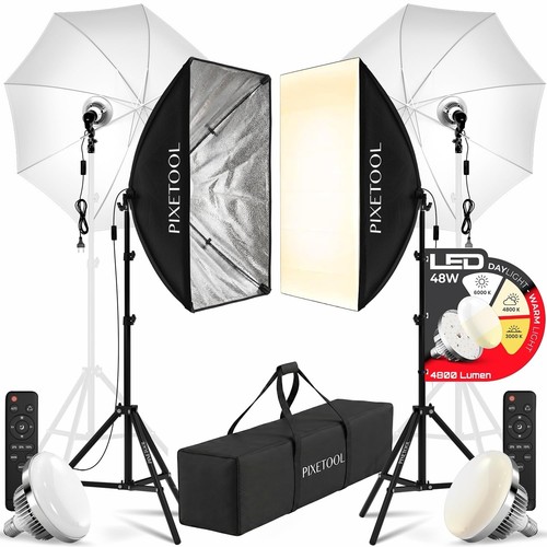 Softbox set fotostudio led - softbox, 2