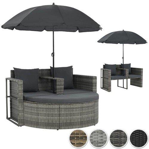 Polyrattan sitzer gartensofa - 2-sitzer,