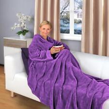 Kuscheldecke mit Ärmeln Fußtasche TV Decke 180 x 150 Tagesdecke Decke Sofadecke 