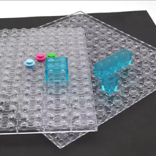 16 x 16 Klemmbaustein Grundplatte transparent doppelseitig kompatibel mit Lego
