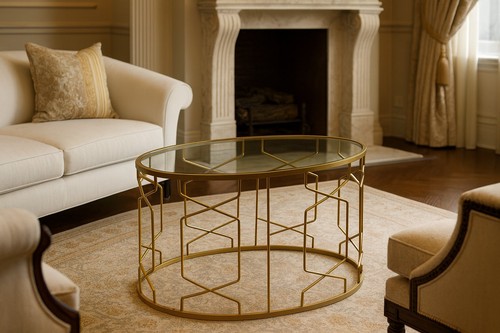 Romantischer couchtisch oval - romantischer,