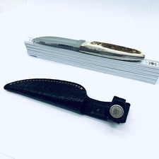 Böker Arbolito MESSER Serie N695 Steel Hirschhorn Lederscheide TASCHEN MESSER