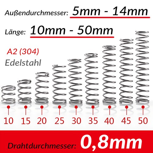 Druckfeder 8mm - druckfeder, 0,8mm