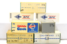 Seecontainer 20 Fuss 6x Container für Eisenbahn Spur H0 Ladegut 1:87 Set G8