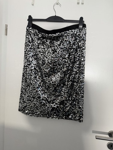 Paillettenrock silber - h&m,