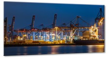 Leinwand bild hamburg - leinwand, hafen