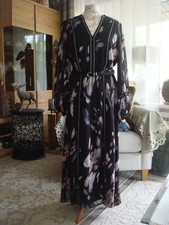 Traumh. Chiffon Kleid Floral, Gürtel  Nieten tolles Design Gr 40 inkl.Versand