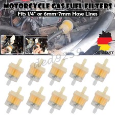 10x Motorrad 6-7mm Benzinfilter Sprit Kraftstofffilter Für Auto Roller Quad PKW